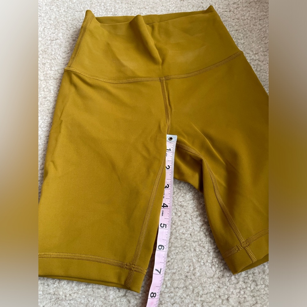 Lululemon Mustard Yellow Bike Shorts - Picture 7 of 7